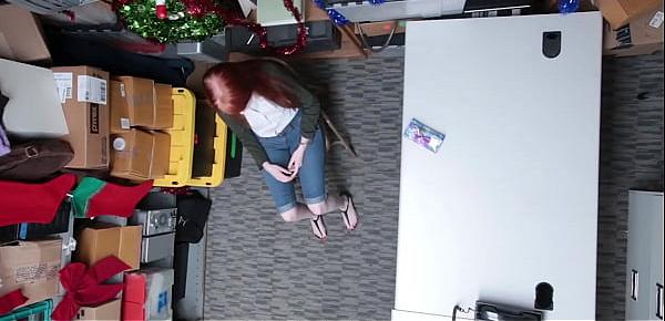  Slut Young Redhead Masturbated and Fucked by Mall Cop - Krystal Orchid